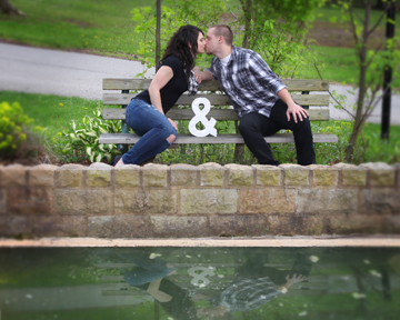 Engagement Photo Reflection On Water