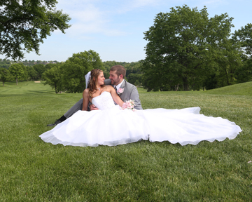 Wedding Photo on Rolling Hills Golf Course
