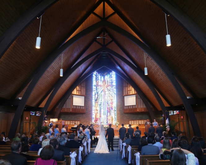 Interior Wedding Photo of Memorial Park Church Pittsburgh