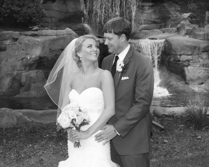 Waterfall Wedding Photo